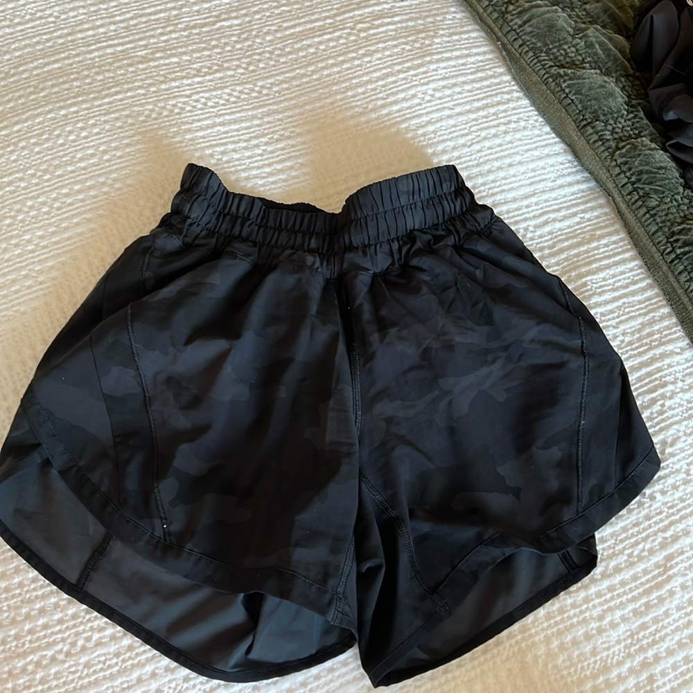 lululemon athletica Black Camo Athletic Shorts